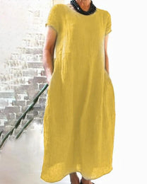 Relaxed Fit Midi Dress For Women - Versatile Casual Wear