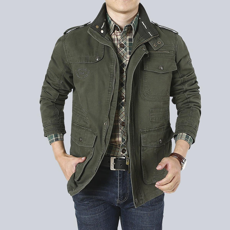 Relaxed Fit Multi-Pocket Utility Jacket