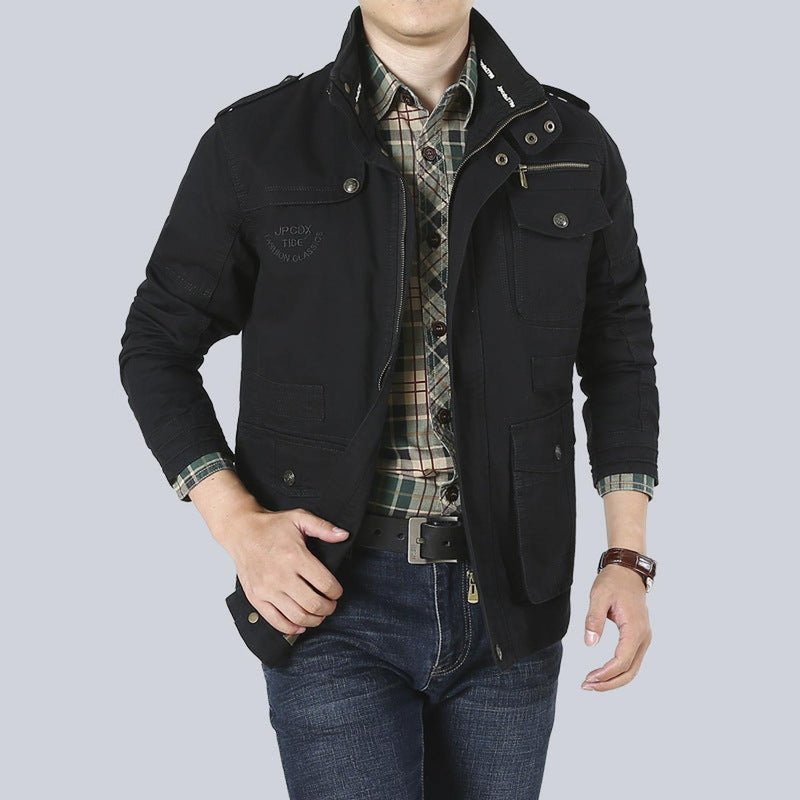 Relaxed Fit Multi-Pocket Utility Jacket