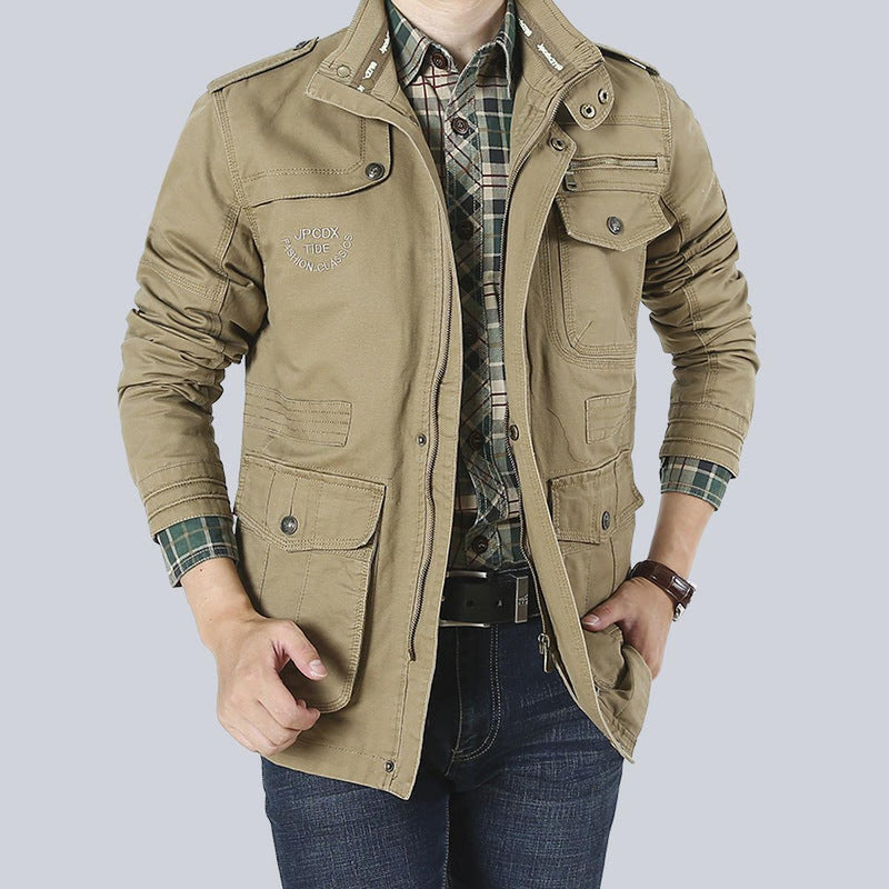 Relaxed Fit Multi-Pocket Utility Jacket
