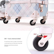 Retro 2-Piece Luggage Set With Combination Lock And Silent Wheels