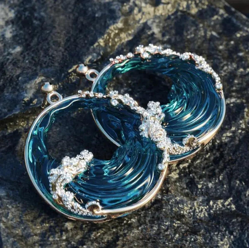 Retro Circular Seaside Earrings