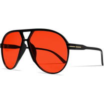 Retro Oversized Aviator Sunglasses With UV400 Protection