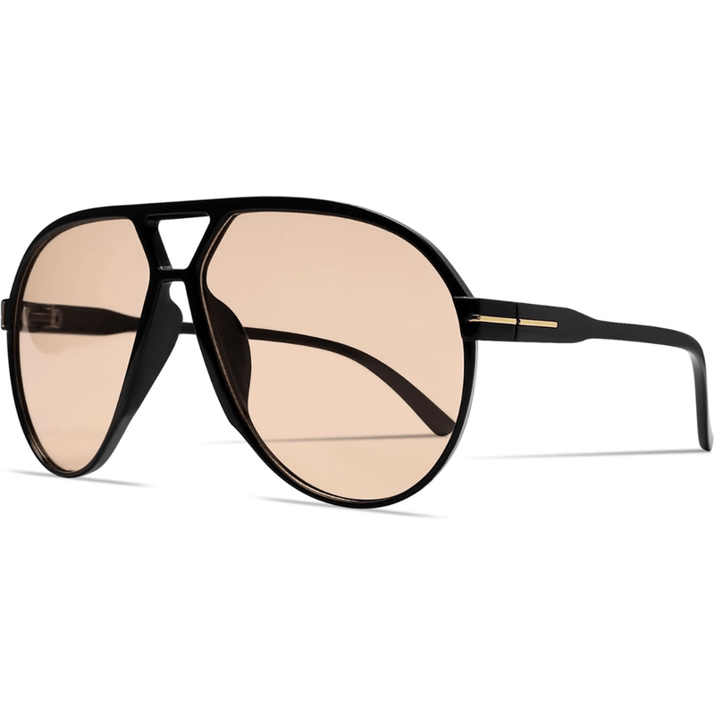 Retro Oversized Aviator Sunglasses With UV400 Protection