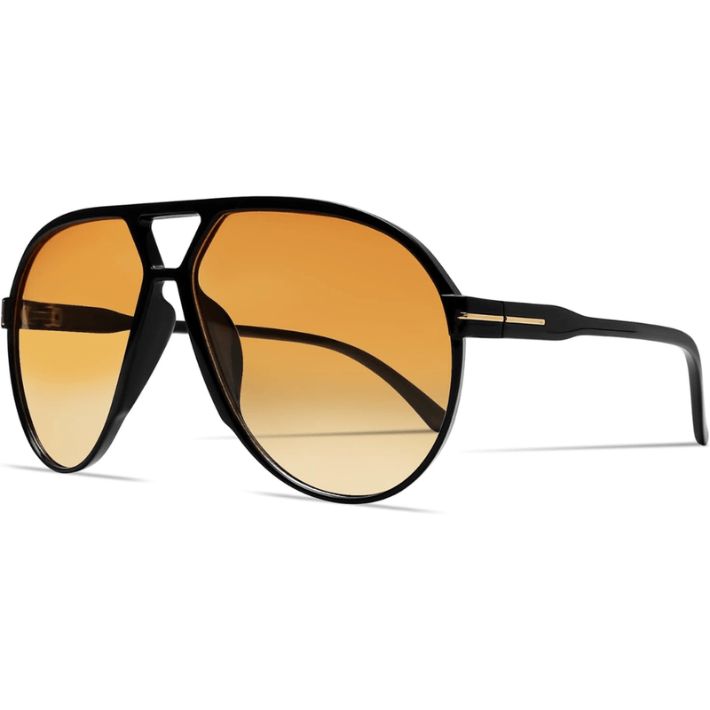 Retro Oversized Aviator Sunglasses With UV400 Protection