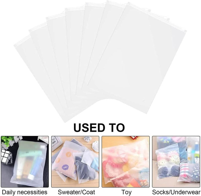 Reusable Frosted Zip Bags 40-Pack With Ventilation Holes - Buy 1 Get 1 Free