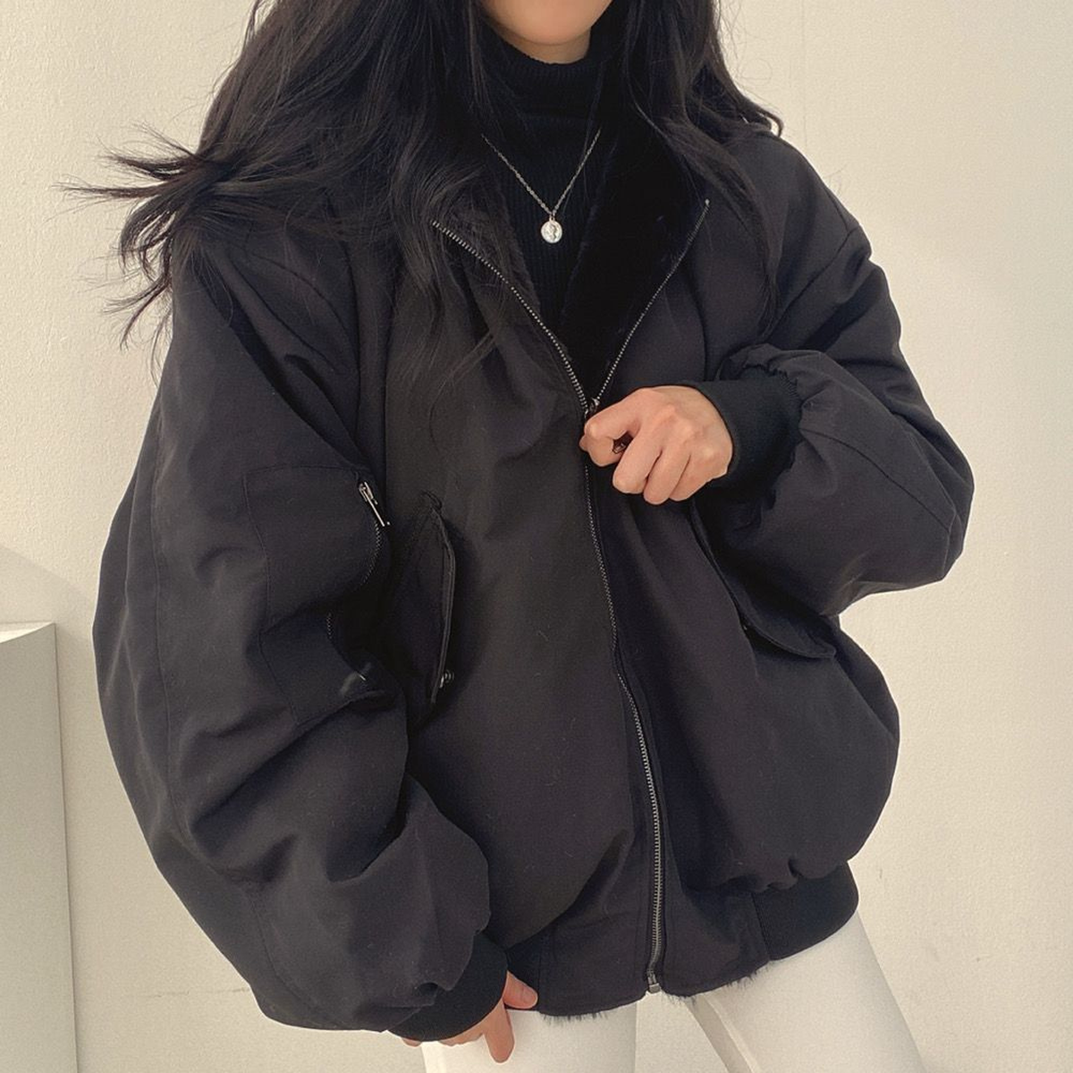 Reversible Hooded Fleece Jacket With Long Sleeves