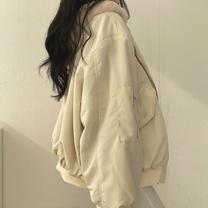 Reversible Hooded Fleece Jacket With Long Sleeves