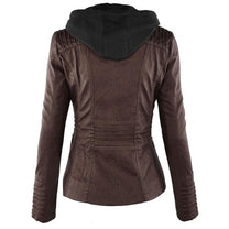 Reversible PU Leather Jacket For Women