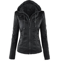 Reversible PU Leather Jacket For Women