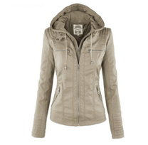 Reversible PU Leather Jacket For Women