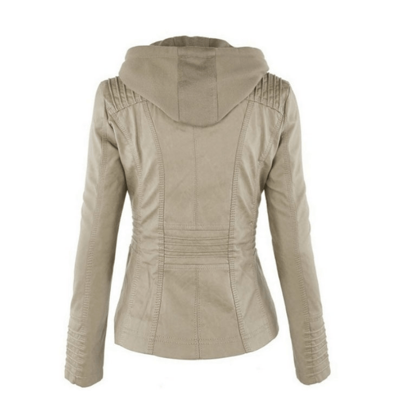 Reversible PU Leather Jacket For Women