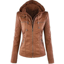 Reversible PU Leather Jacket For Women