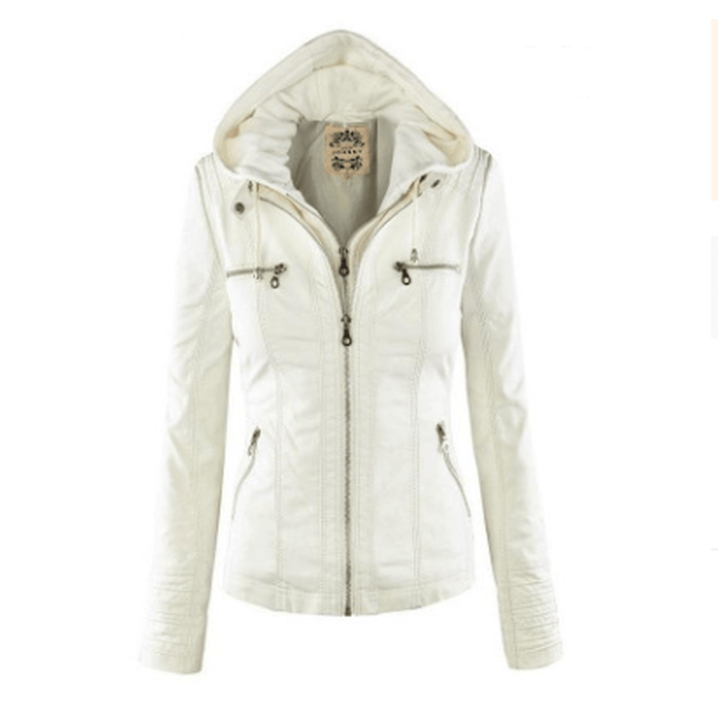Reversible PU Leather Jacket For Women