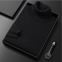 Ribbed Collar Fine Knit Turtleneck Sweater