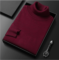 Ribbed Collar Fine Knit Turtleneck Sweater
