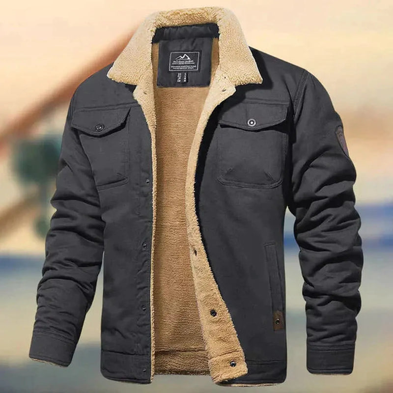 Rugged Multi-Pocket Winter Jacket for Men