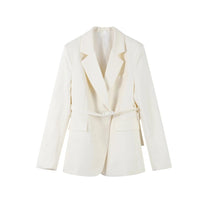 Belted Blazer &amp; Wide-Leg Trouser Suit Set