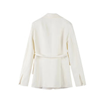 Belted Blazer &amp; Wide-Leg Trouser Suit Set
