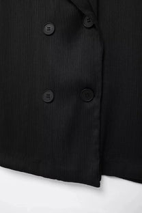 Double-Breasted Blazer &amp; Wide-Leg Trouser Co-ord