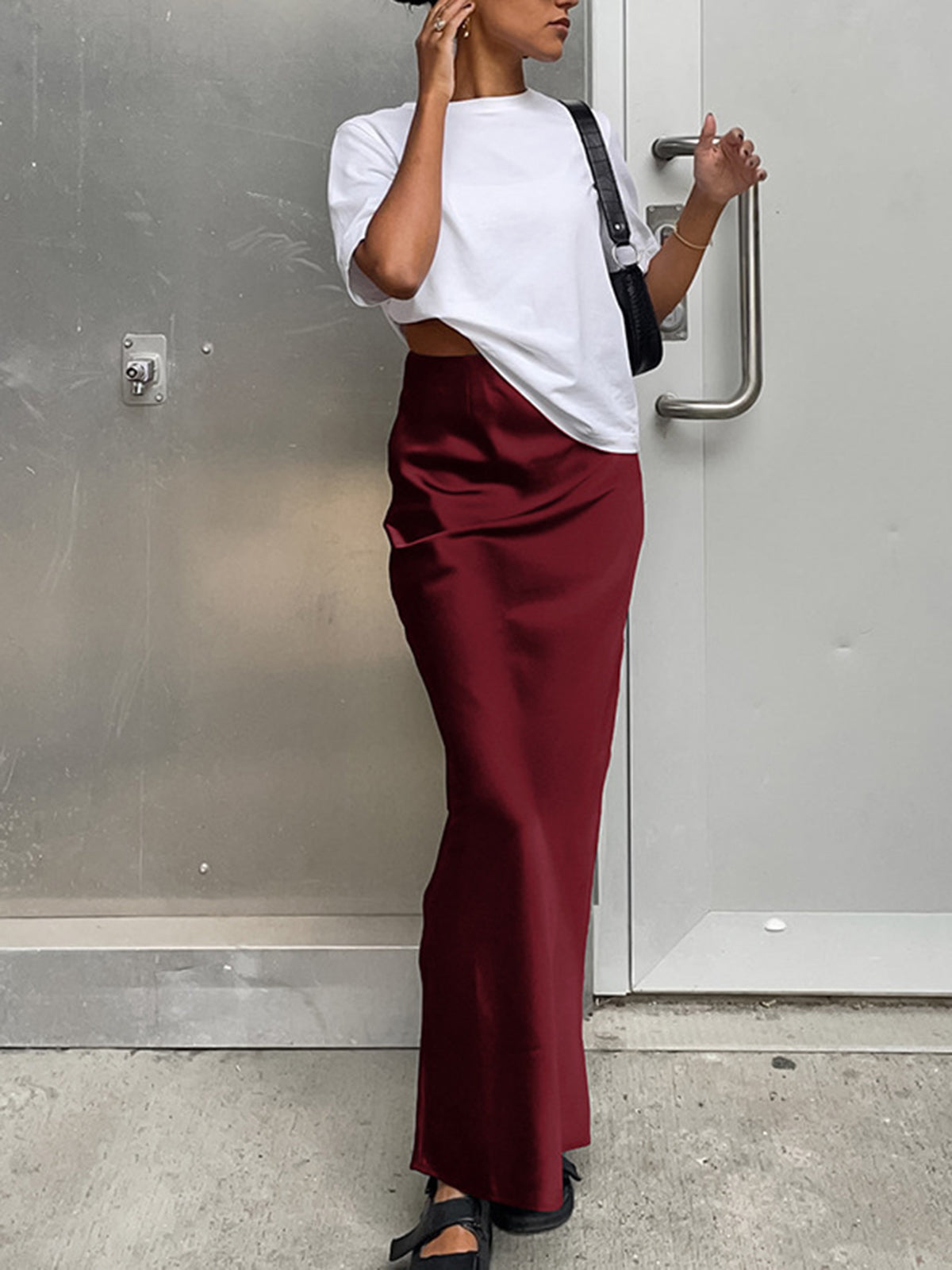 Satin Maxi Skirt