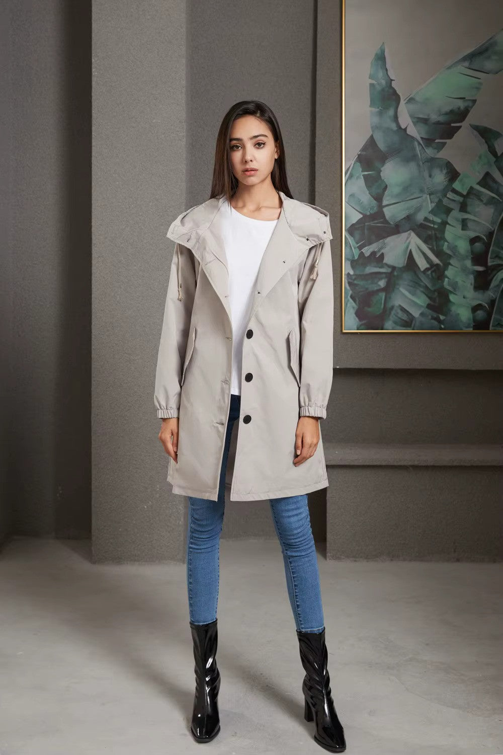 Waterproof Hooded Rain Trench