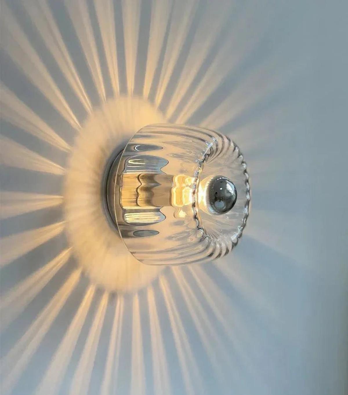Scandinavian Bauhaus Wall Lamp With Glass Shade