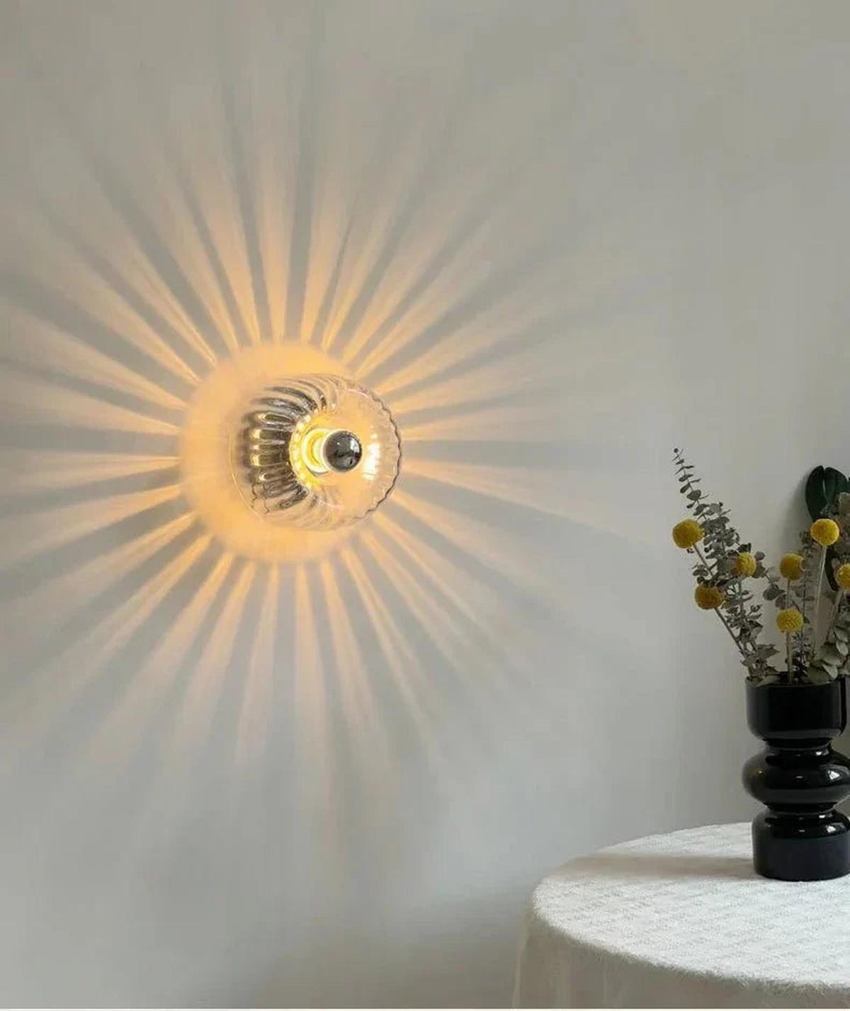 Scandinavian Bauhaus Wall Lamp With Glass Shade