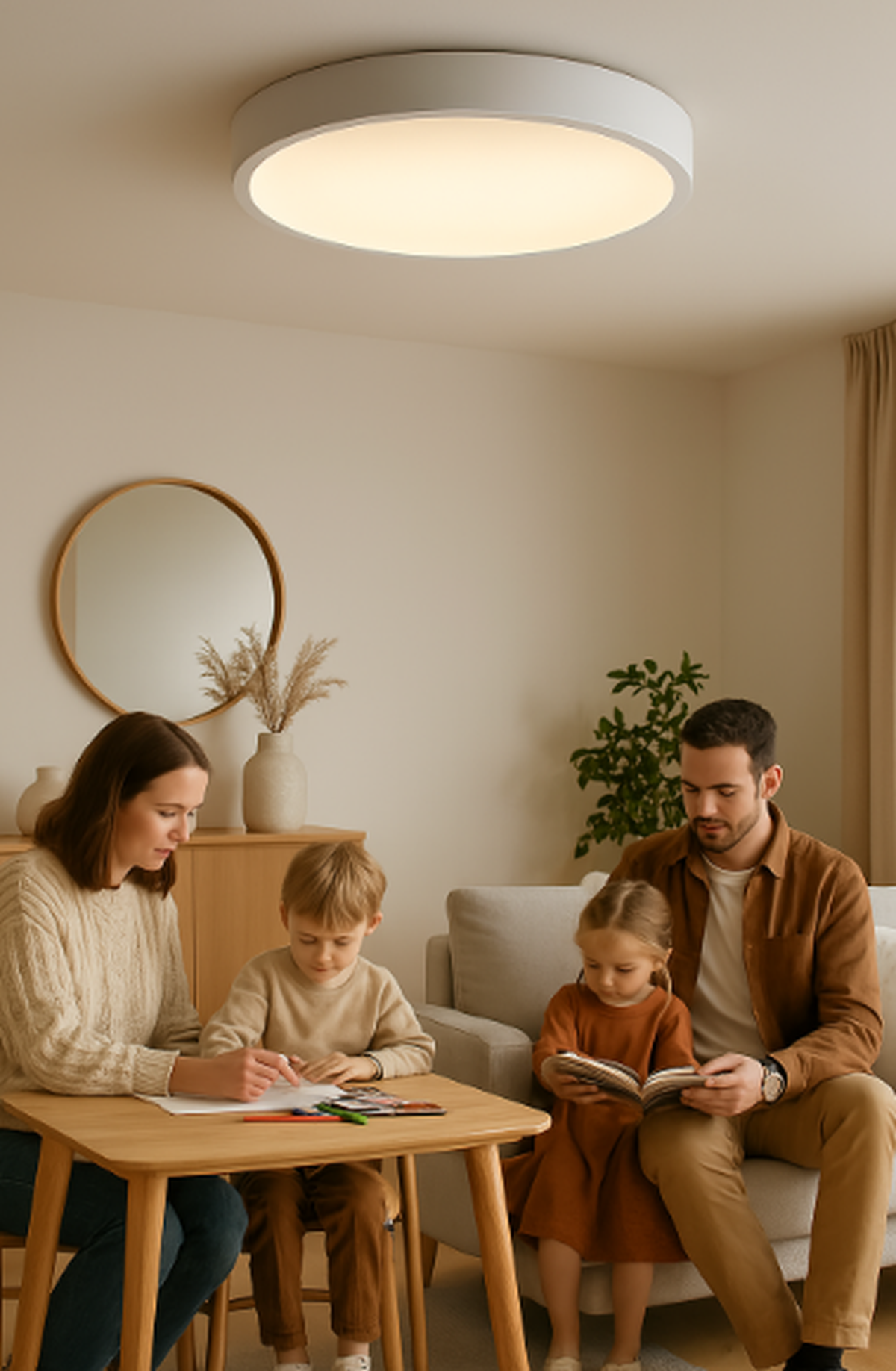 Scandinavian LED Ceiling Lamp Warm White