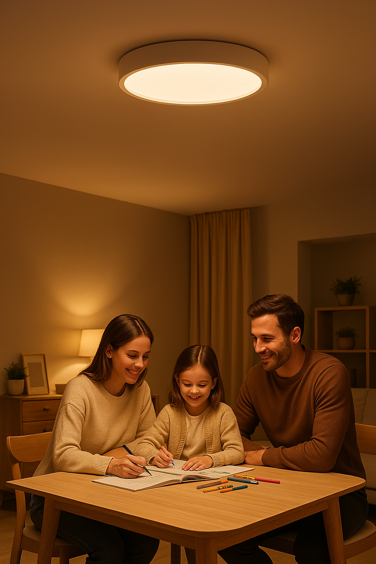 Scandinavian LED Ceiling Lamp Warm White