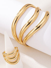 Sculpted Curve Bangle &amp; Ring Set