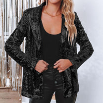 Sequin Blazer For Special Occasions - Elegant And Comfortable Design