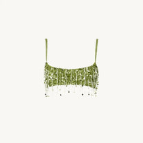 Sequin Fringe Crop Top &amp; Mini Skirt Party Set