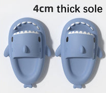 Shark Design Plush Slippers With Non-Slip Sole