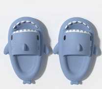 Shark Design Plush Slippers With Non-Slip Sole