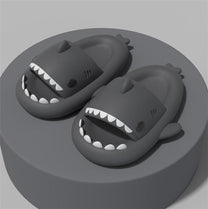 Shark Design Plush Slippers With Non-Slip Sole