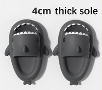 Shark Design Plush Slippers With Non-Slip Sole