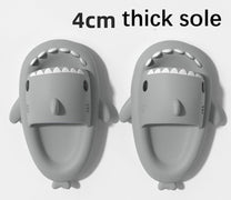 Shark Design Plush Slippers With Non-Slip Sole