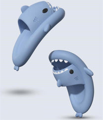 Shark Design Plush Slippers With Non-Slip Sole