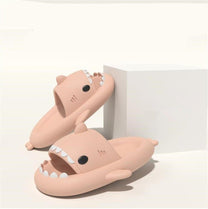 Shark Design Plush Slippers With Non-Slip Sole