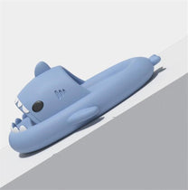Shark Design Plush Slippers With Non-Slip Sole