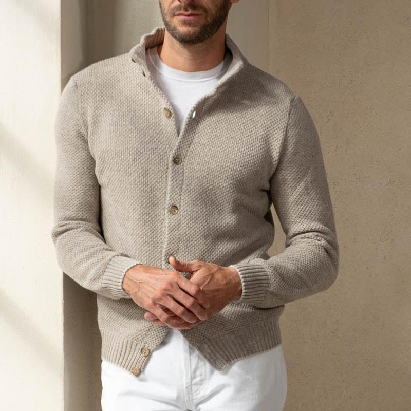 Shawl Collar Slim Fit Knit Jumper