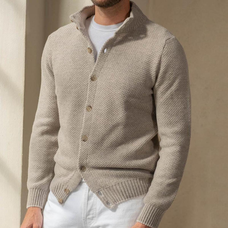 Shawl Collar Slim Fit Knit Jumper