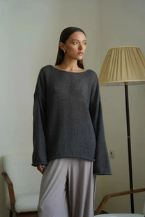 Sheer Longsleeve Knit Top