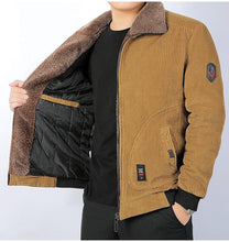 Sherpa Lined Corduroy Casual Bomber Jacket