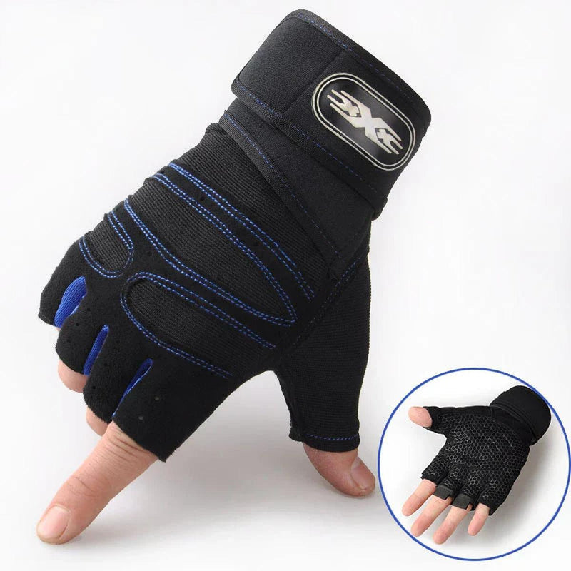Shock-Absorbing Gym Gloves With Wrist Support