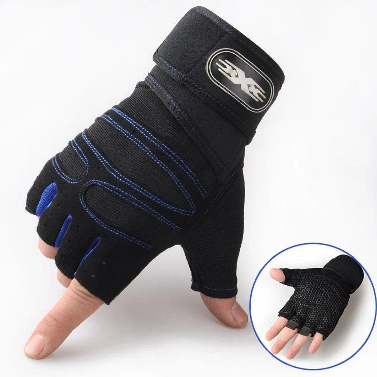 Shock-Absorbing Gym Gloves With Wrist Support