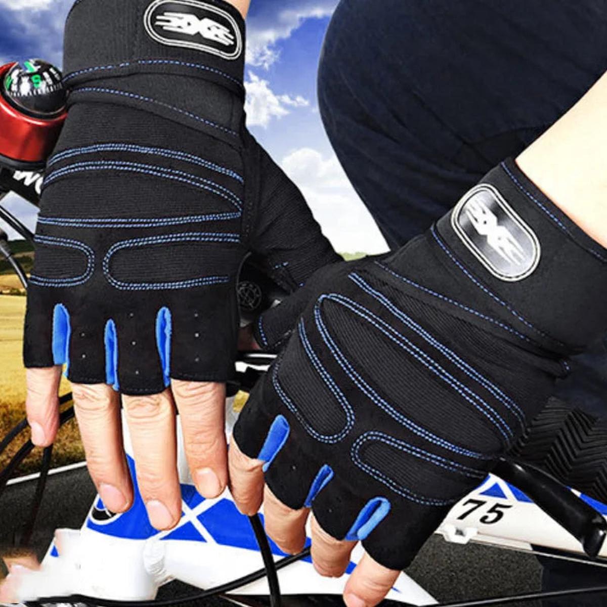 Shock-Absorbing Gym Gloves With Wrist Support