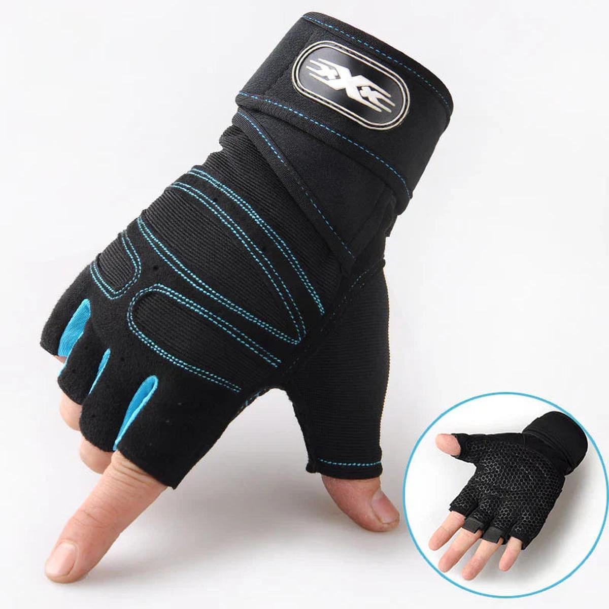 Shock-Absorbing Gym Gloves With Wrist Support