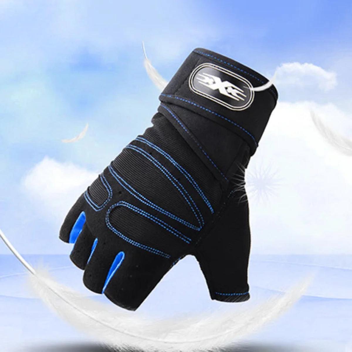 Shock-Absorbing Gym Gloves With Wrist Support